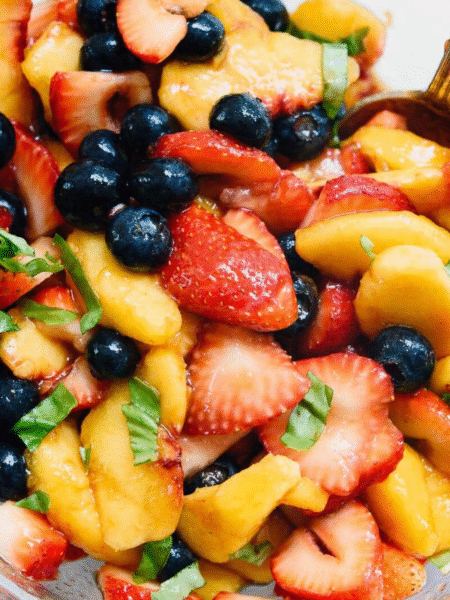 Berry Peach Fruit Salad Recipe