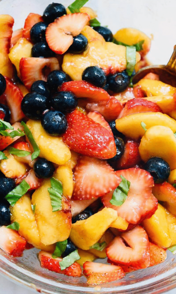 Berry Peach Fruit Salad Recipe