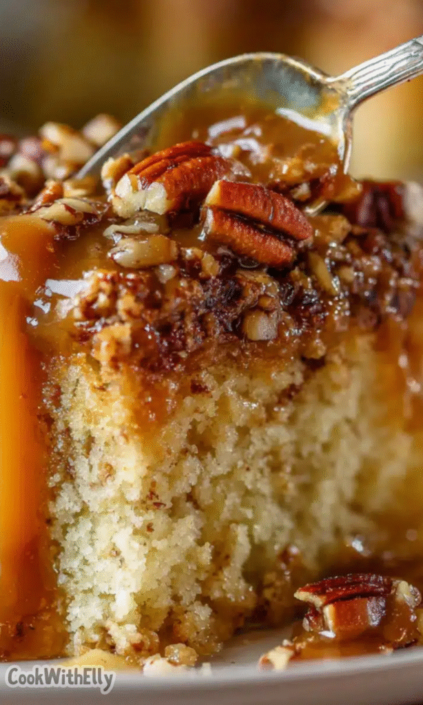 Butter Pecan Praline Poke Cake Recipe