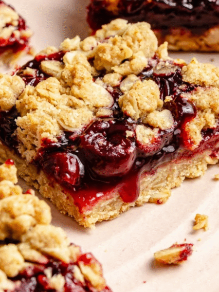 Cherry Pie Crumb Bars Recipe
