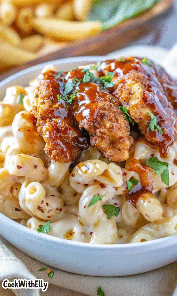 Copycat Applebee's Honey Pepper Chicken Mac and Cheese (1)