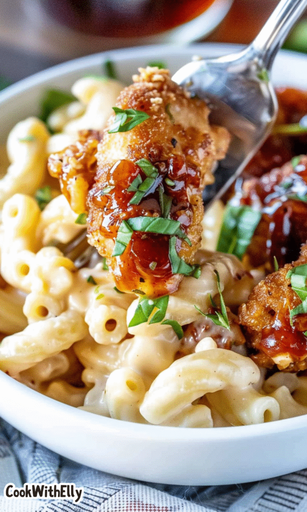 Copycat Applebee's Honey Pepper Chicken Mac and Cheese