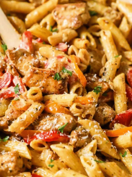 Creamy Garlic Penne Pasta Recipe (Easy)