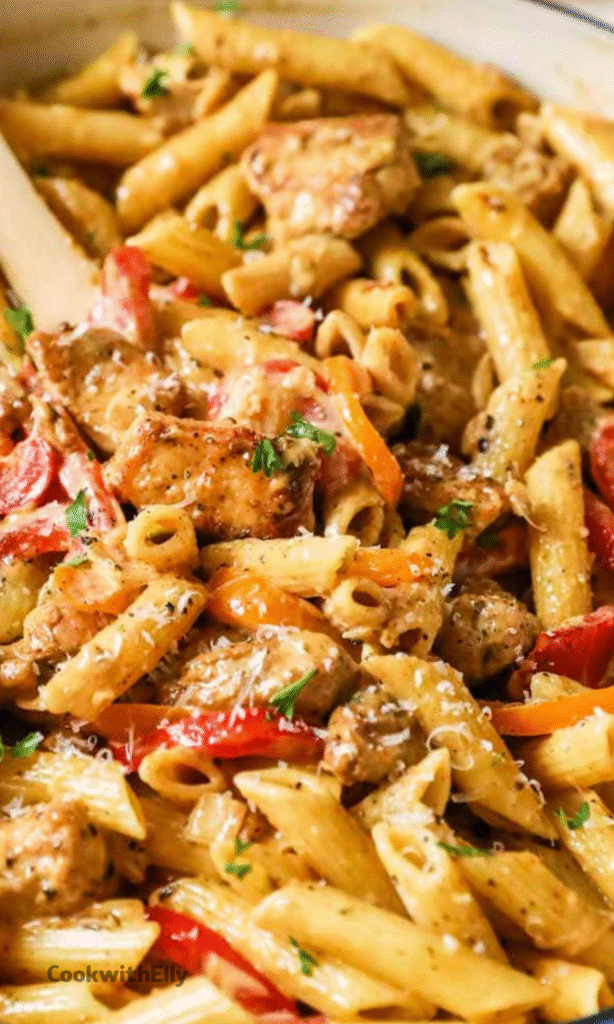 Creamy Garlic Penne Pasta Recipe (Easy)