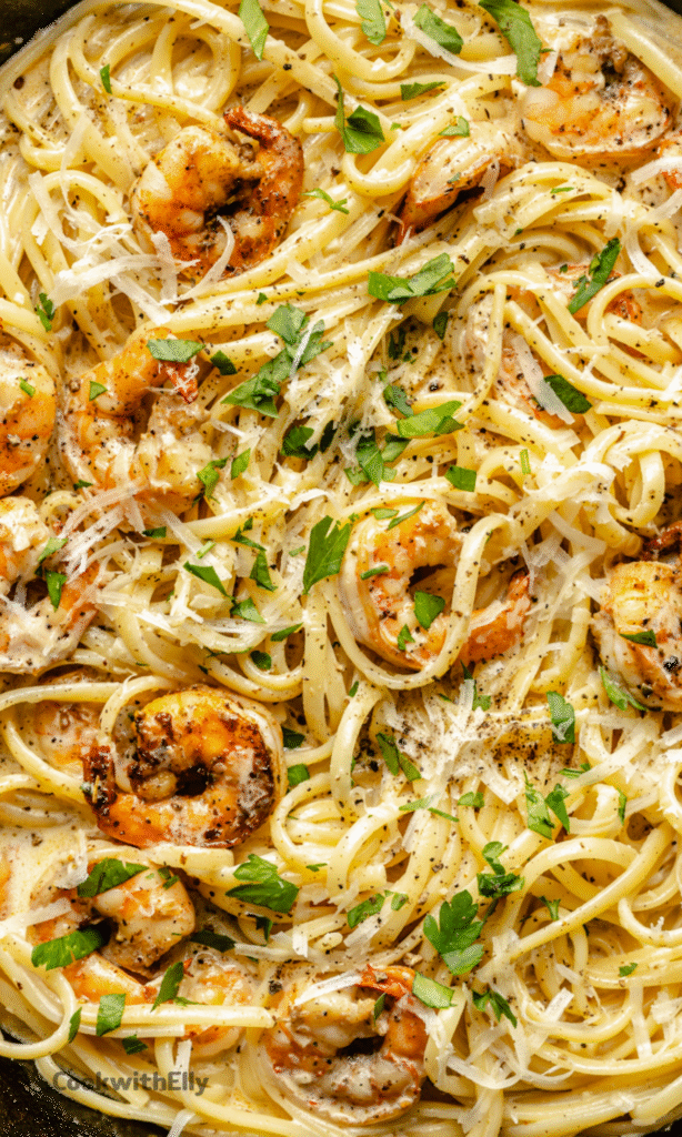 Creamy Garlic Shrimp Pasta Recipe