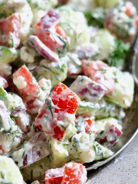 Greek Cucumber Tomato Feta Salad Recipe
