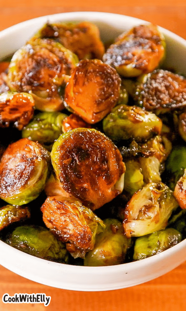 Honey Balsamic Brussels Sprouts serving