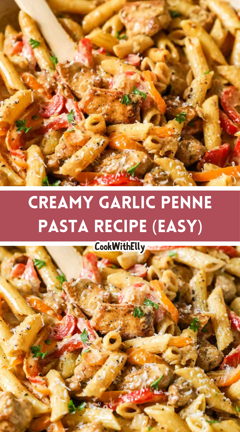 How to make Creamy Garlic Penne Pasta Recipe (Easy)
