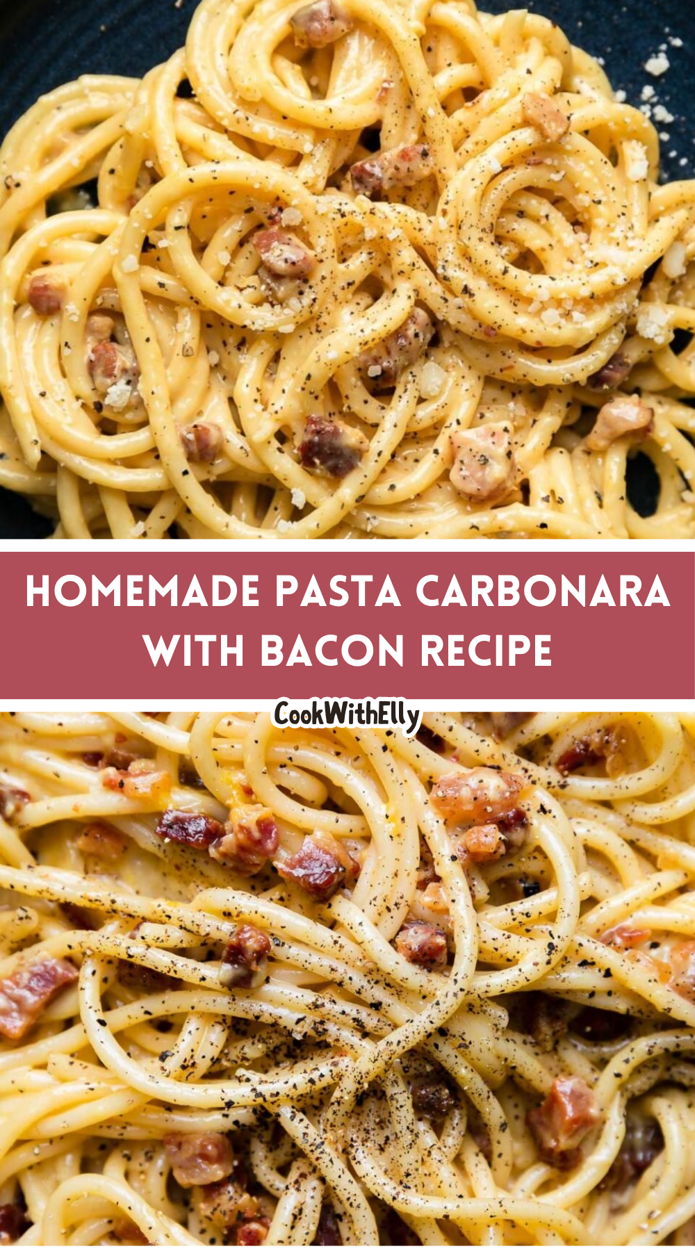 How to make Homemade Pasta Carbonara with Bacon Recipe