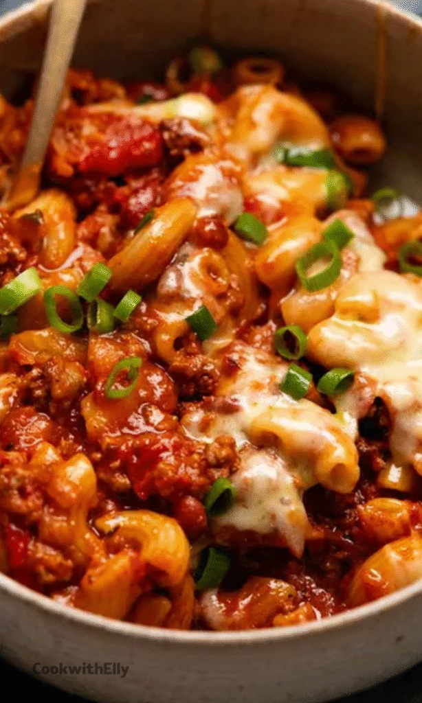 One Pot Cajun Beef Pasta Recipe with lots-of-veg
