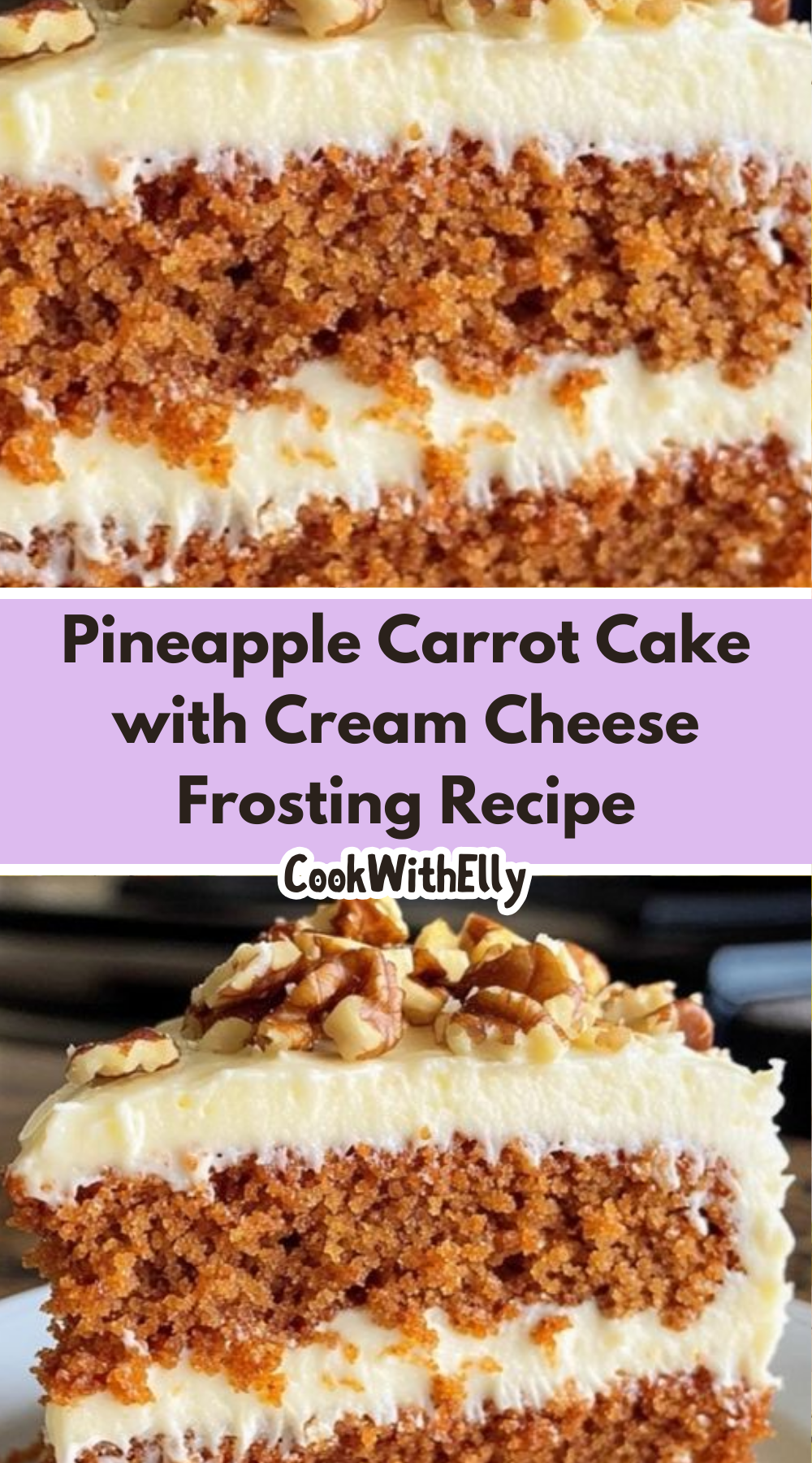 Pineapple Carrot Cake with Cream Cheese Frosting Recipe Pinterest