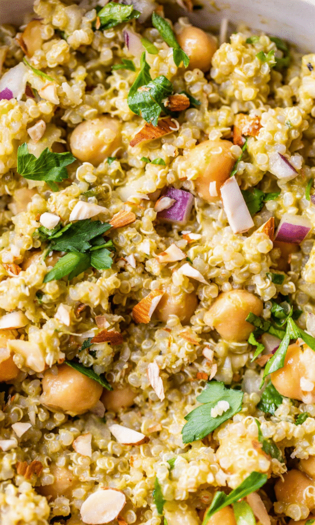 Quinoa Chickpea Salad Recipe serving