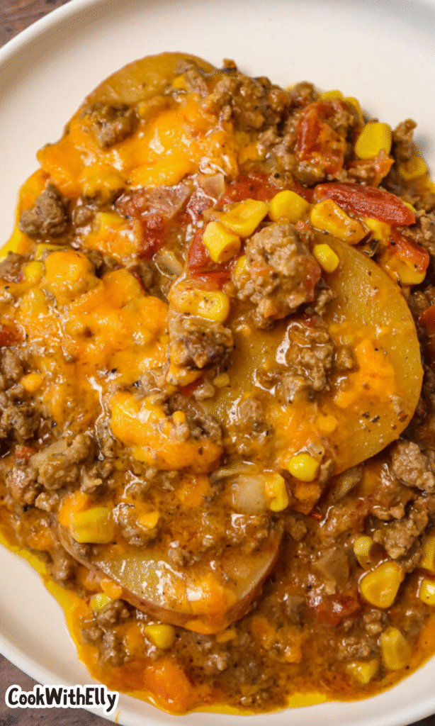 Slow-Cooker Cowboy Casserole serving