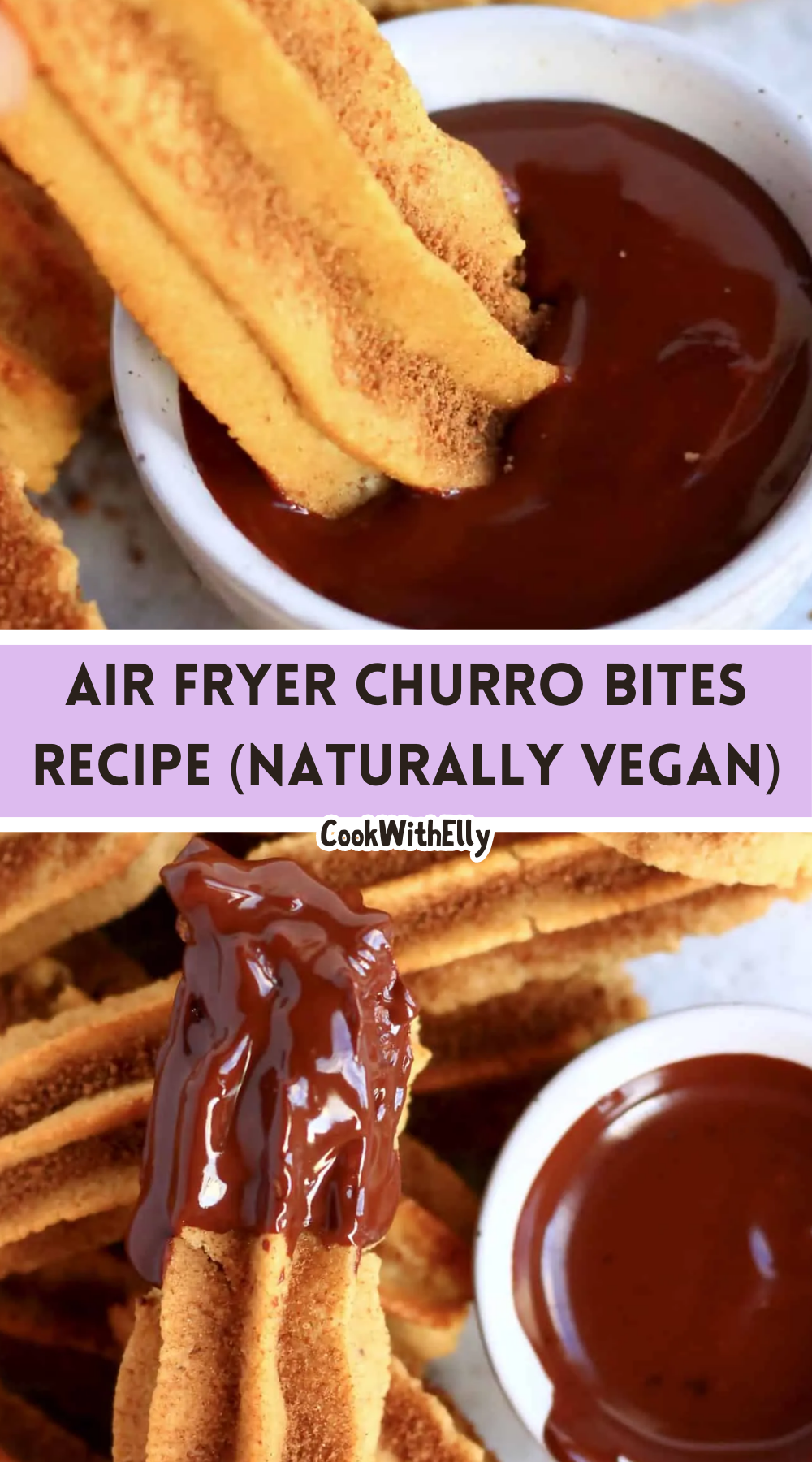 how to make Air Fryer Churro Bites Recipe (Naturally Vegan)