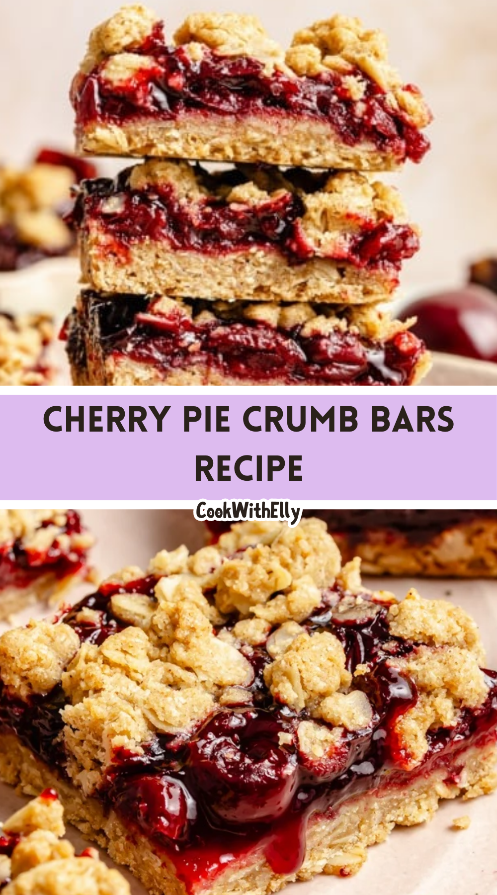 how to make Cherry Pie Crumb Bars Recipe