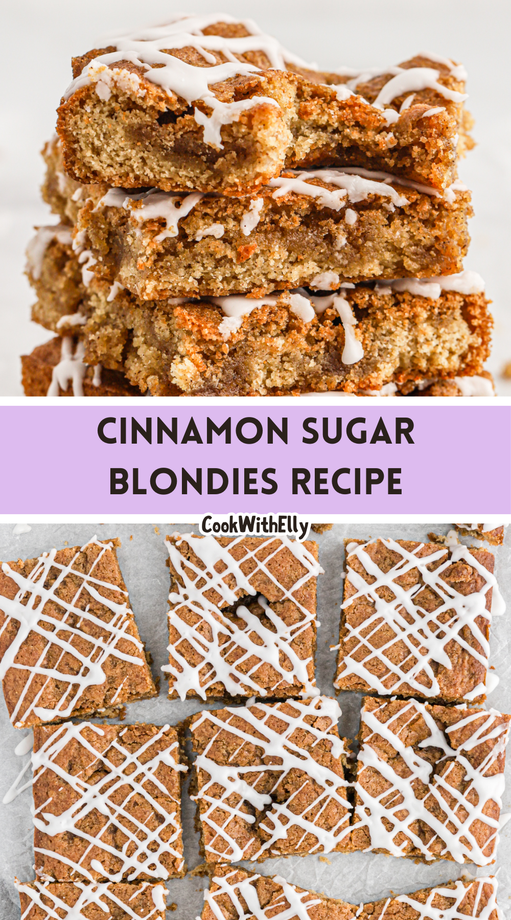 how to make Cinnamon Sugar Blondies Recipe