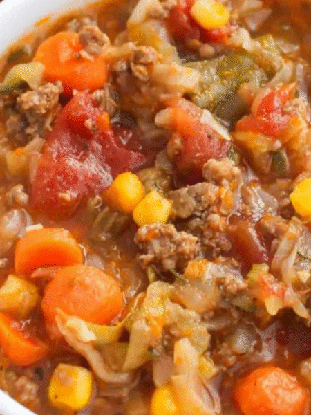 Easy Ground Beef Vegetable Soup Recipe