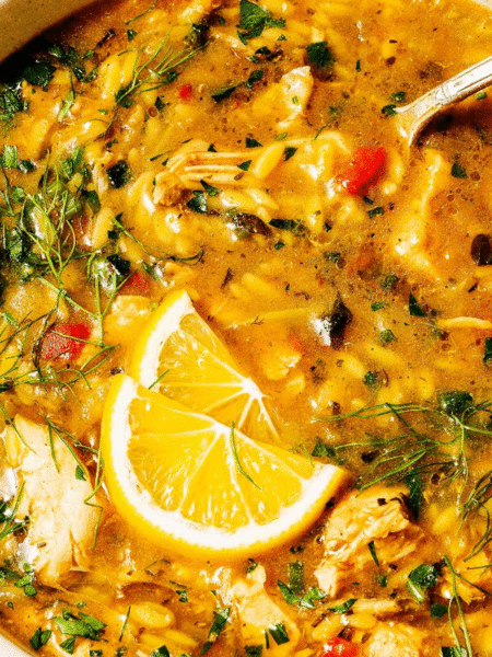 Lemon Chicken Orzo Soup Recipe