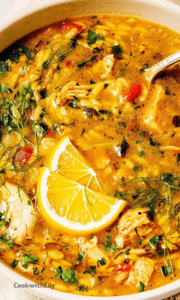 Lemon Chicken Orzo Soup Recipe