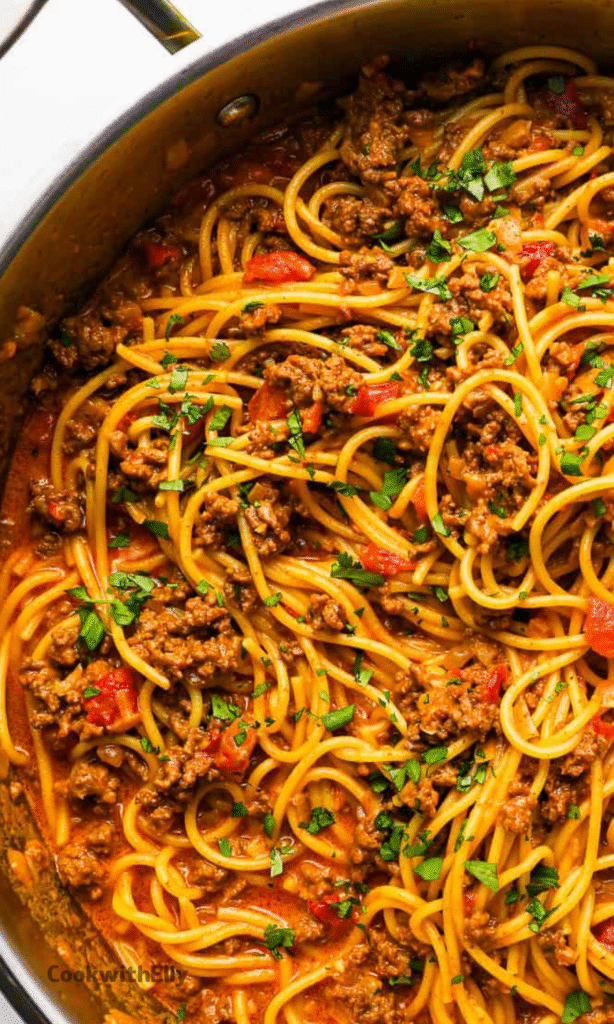 One Pot Taco Spaghetti Recipe