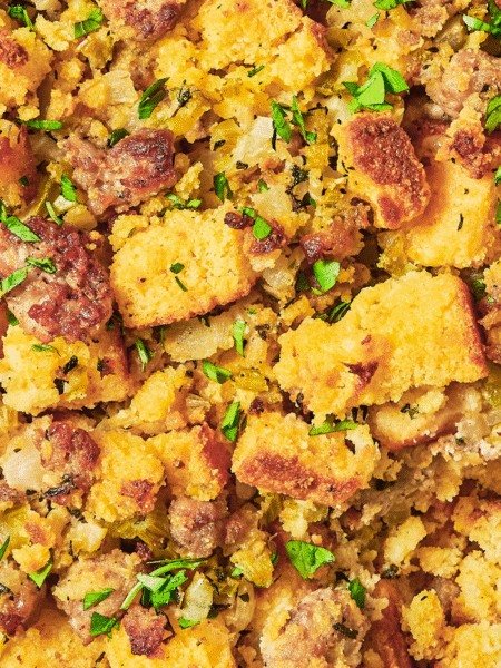 Cornbread Dressing with Sausage and Cranberries Recipe