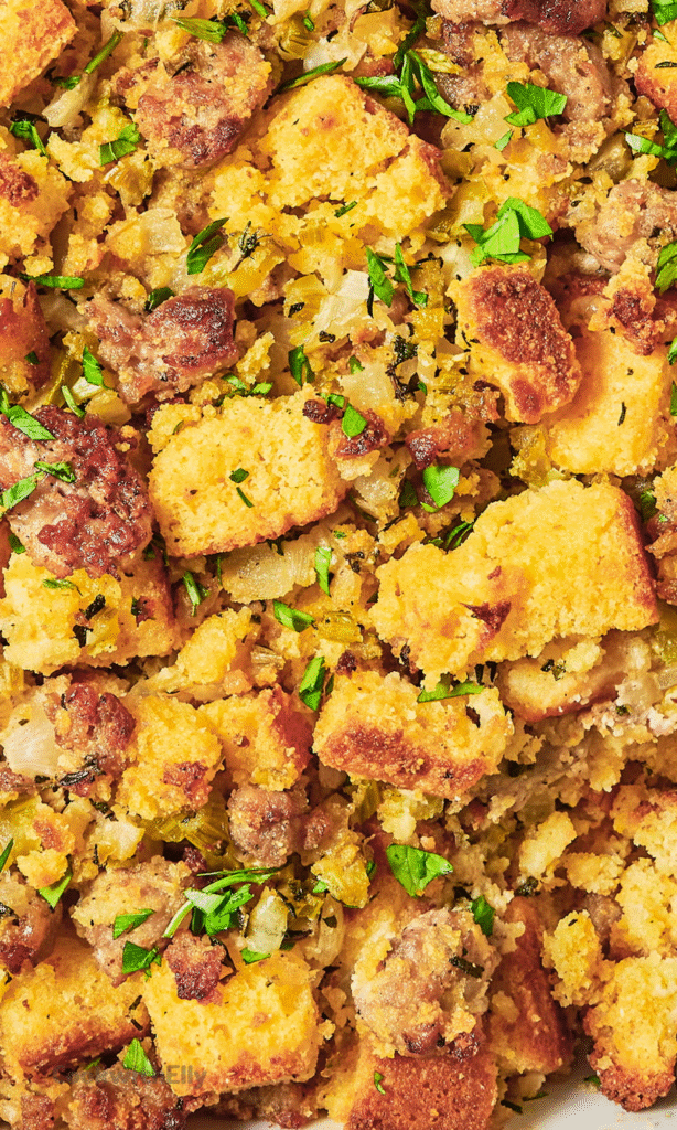 Cornbread Dressing with Sausage and Cranberries Recipe