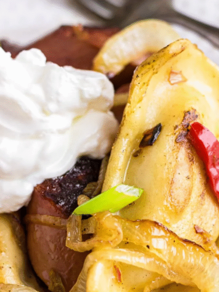 Crockpot Pierogi Casserole with Kielbasa Recipe