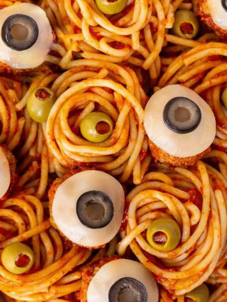 Halloween Spaghetti and Meatballs Recipe