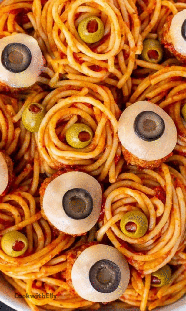 Halloween Spaghetti and Meatballs Recipe