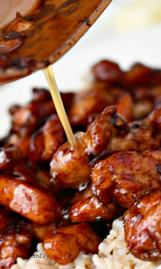 High Protein Honey Garlic Butter Chicken with Mac & Cheese Recipe