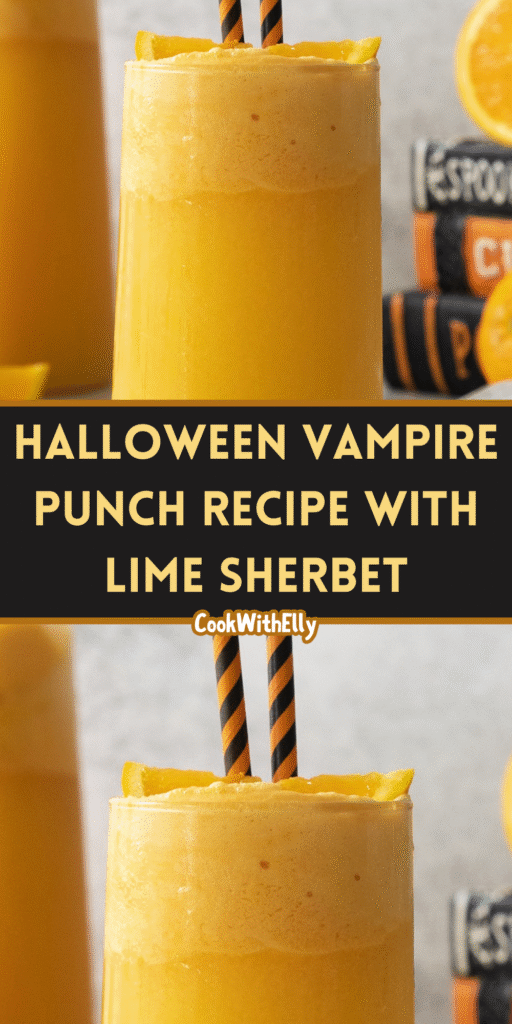 Hopw to make Halloween Vampire Punch Recipe with Lime Sherbet1