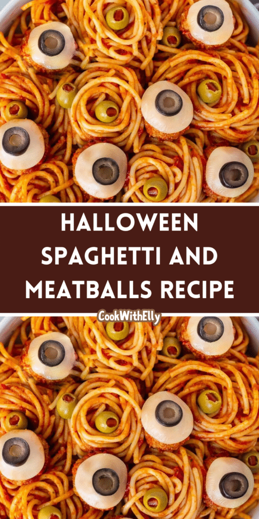 How to make Halloween Spaghetti and Meatballs Recipe1