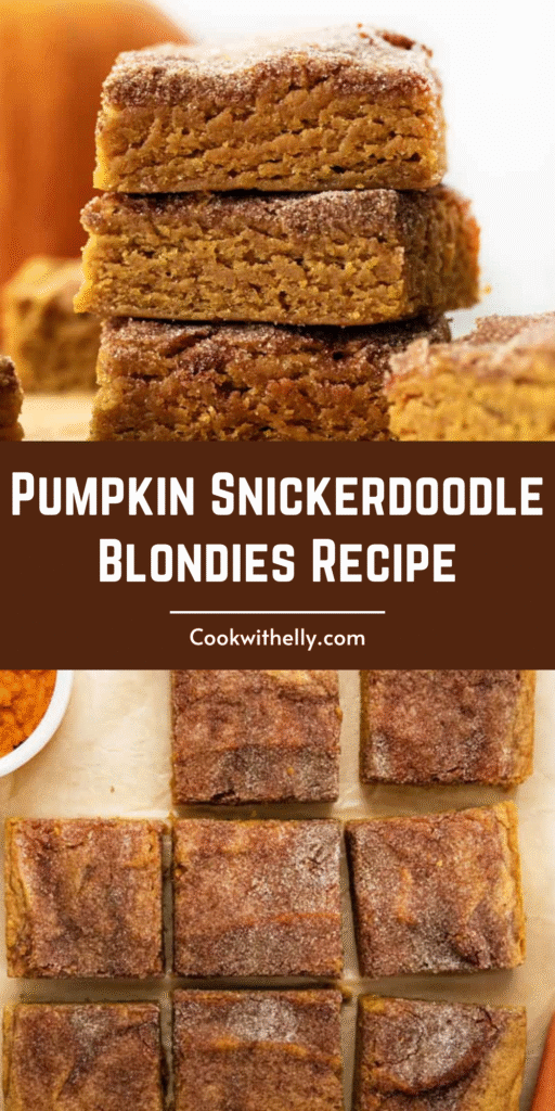 how to make Pumpkin Snickerdoodle Blondies Recipe
