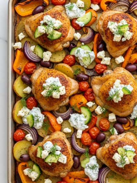 Greek Sheet Pan Chicken Recipe