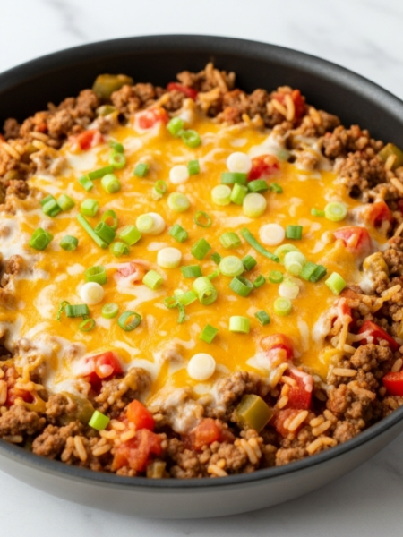 Ground Beef and Rice Skillet Recipe