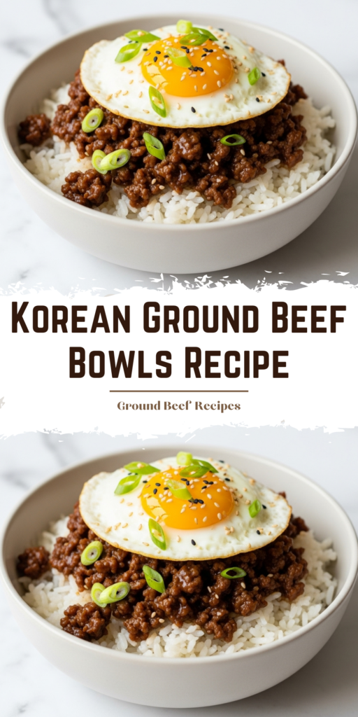 Korean Ground Beef Bowls Recipe