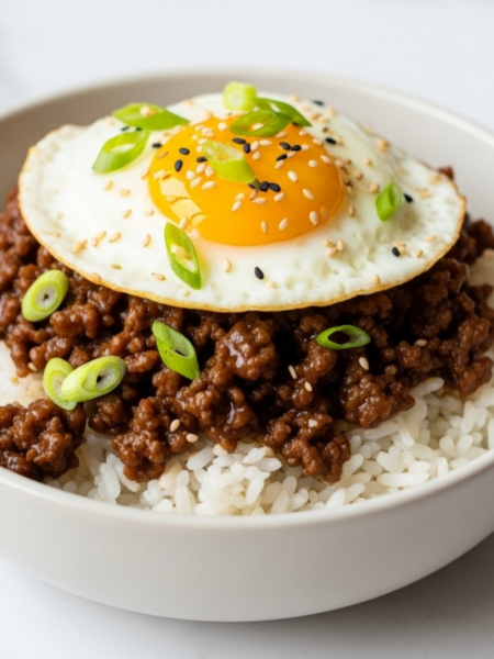 Korean Ground Beef Bowls Recipe
