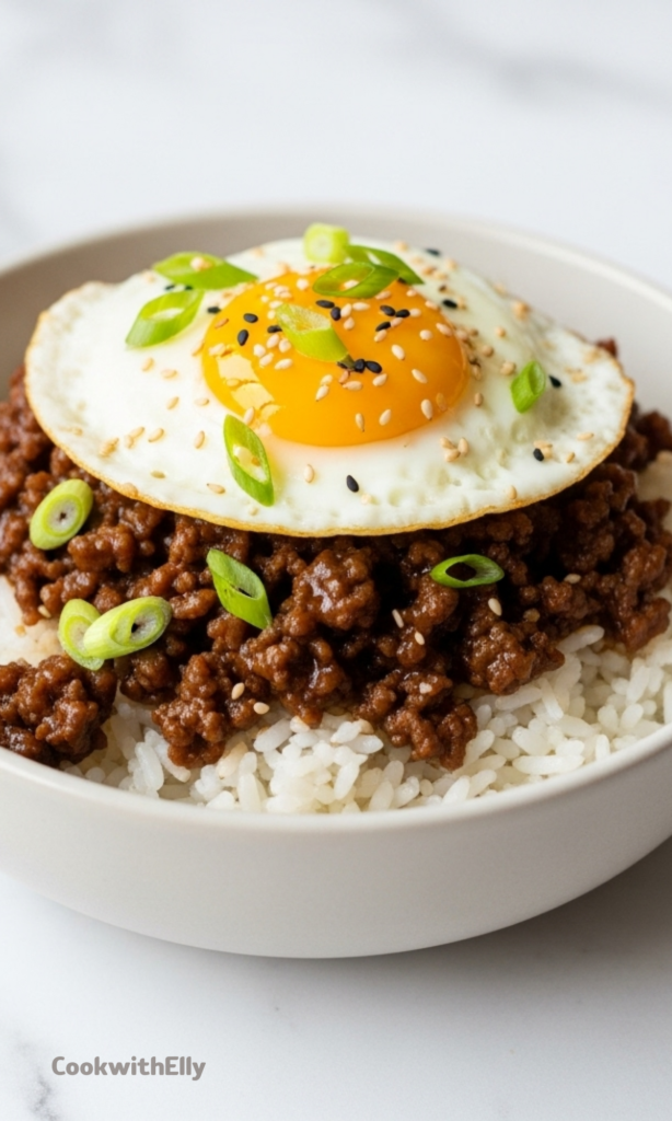 Korean Ground Beef Bowls Recipe