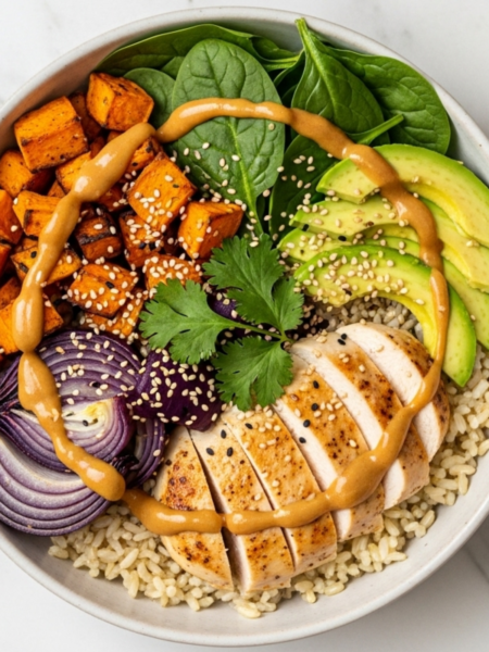 Peanut Chicken Protein Bowls Recipe