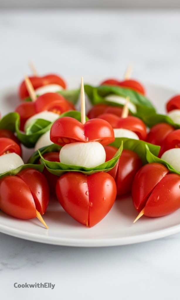 Caprese Heart Skewers Recipe