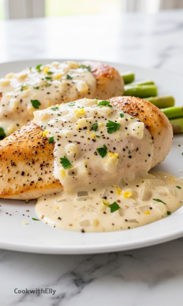 Creamy Lemon Chicken with Asparagus Recipe