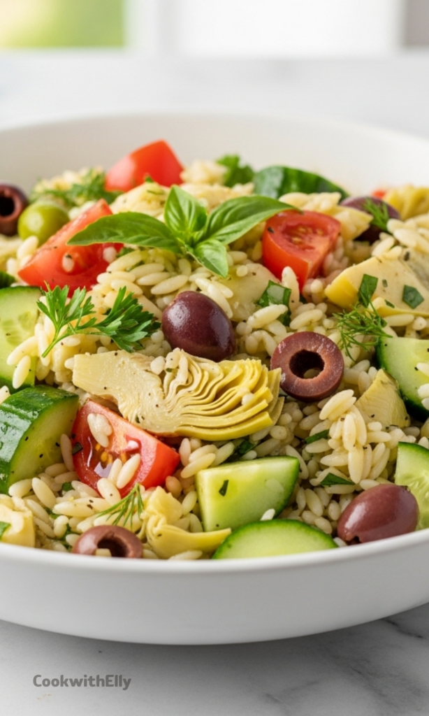 Easy Orzo Pasta Salad Recipe