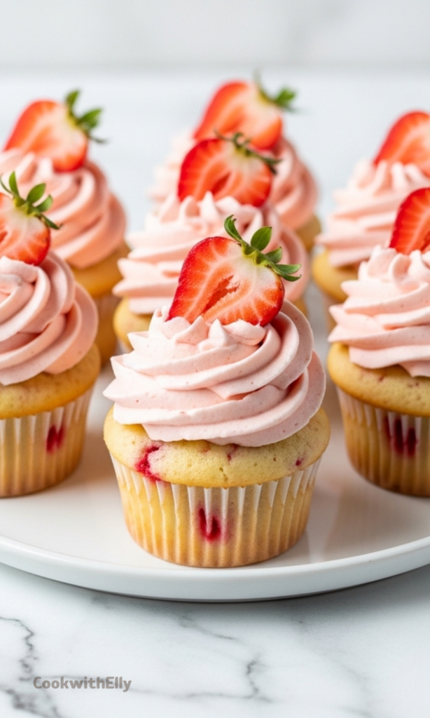 Fresh Strawberry Cupcakes Recipe