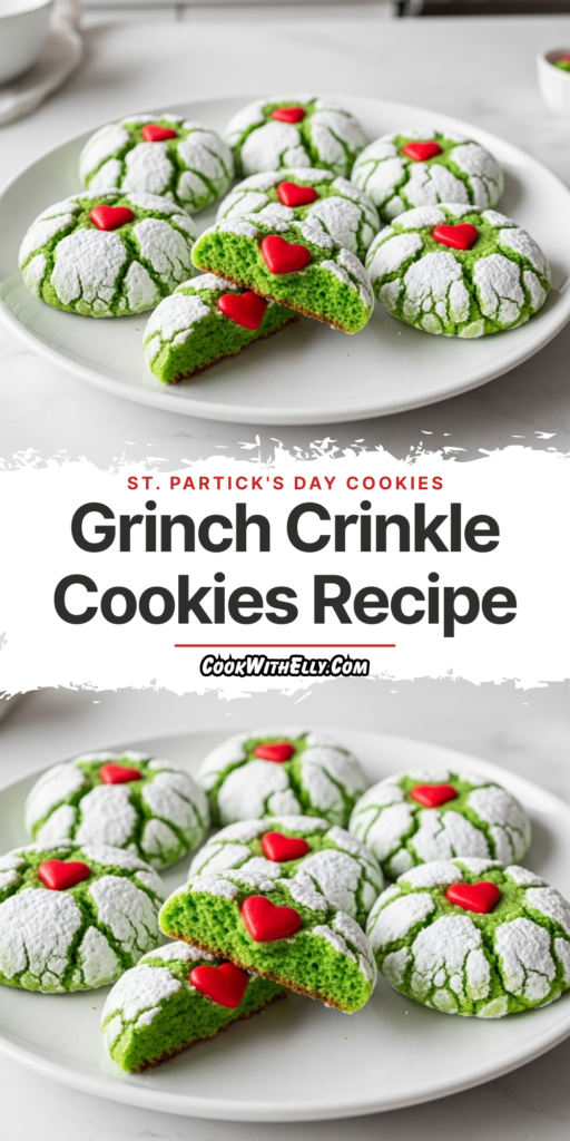 Grinch Crinkle Cookies Recipe