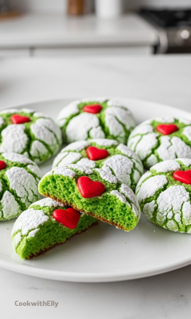 Grinch Crinkle Cookies Recipe