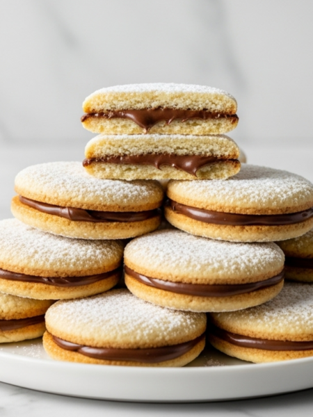 Hazelnut Nutella Sandwich Cookies Recipe