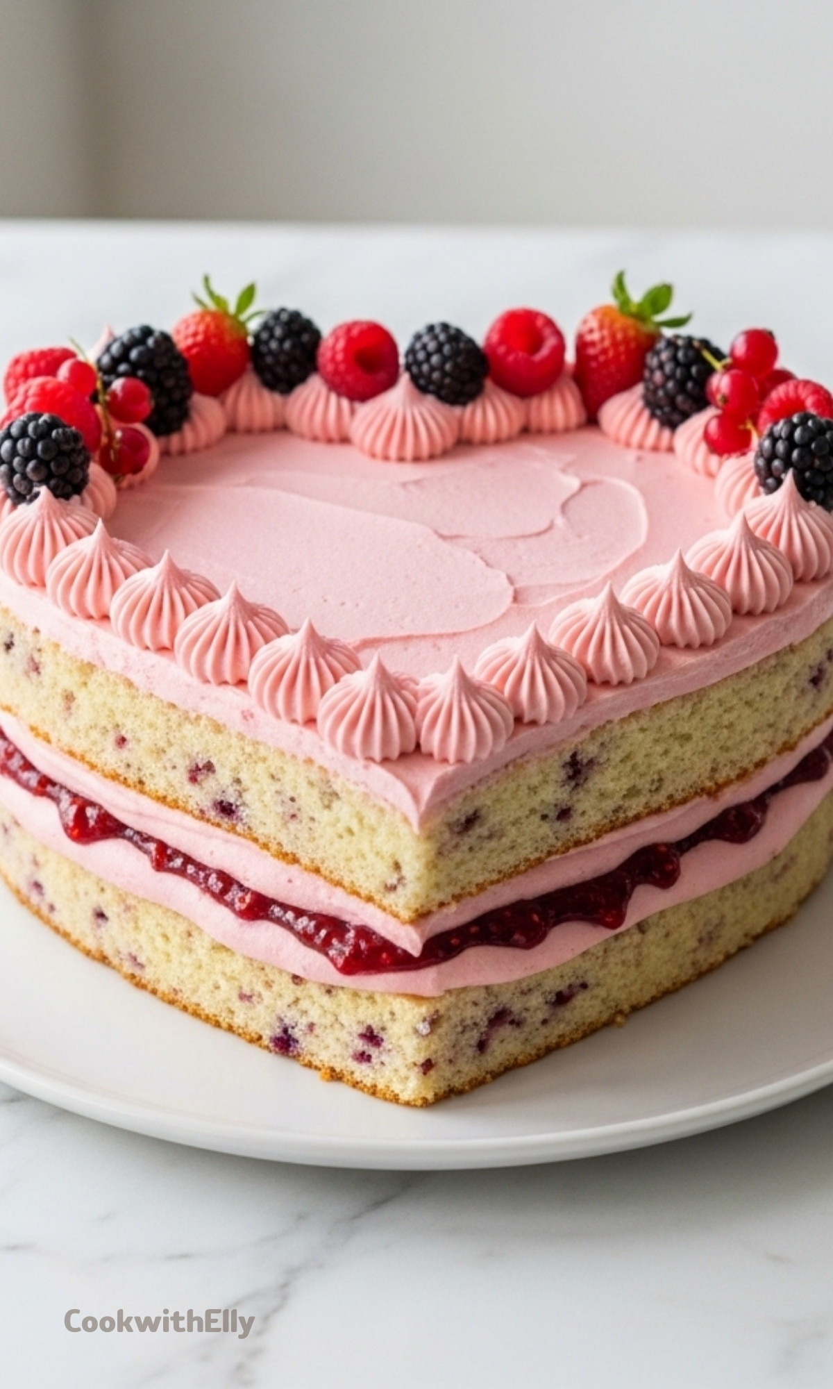 Heart Shaped Cake Recipe - cookwithelly.com