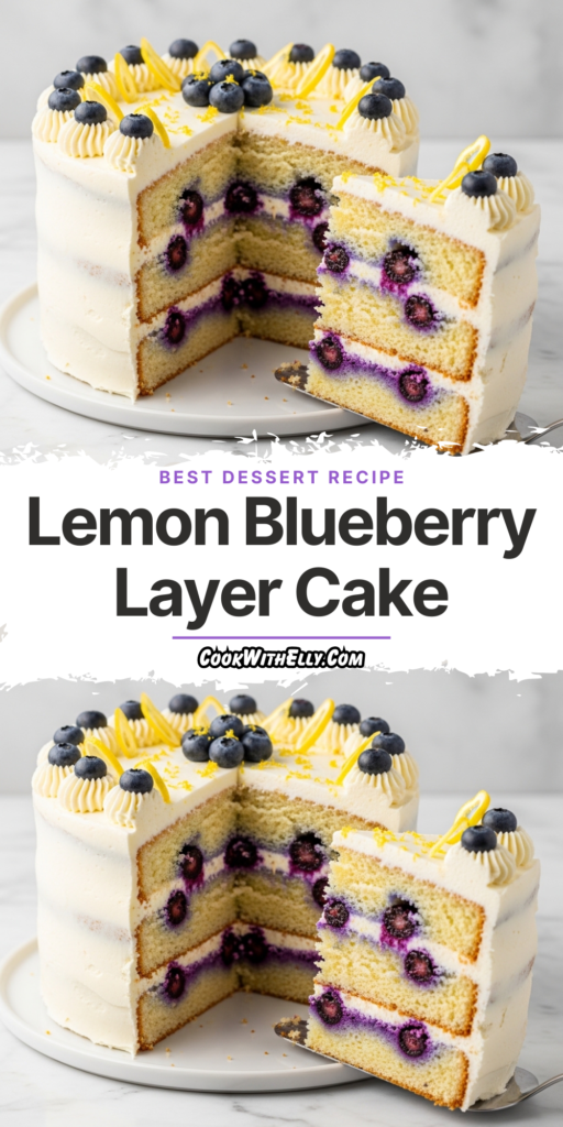 Lemon Blueberry Layer Cake Recipe