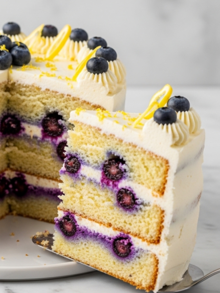 Lemon Blueberry Layer Cake Recipe
