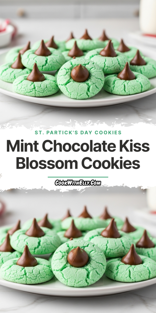 Mint Chocolate Kiss Blossom Cookies Recipe